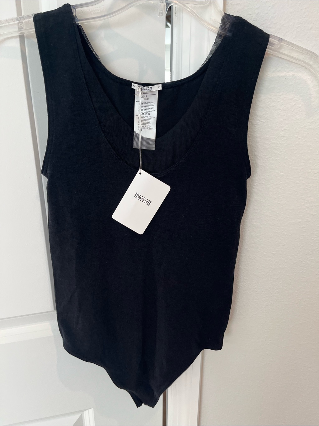 Wolford Tulle Blend Scoop Neck Bodysuit